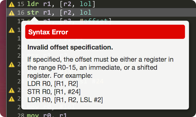 syntax error